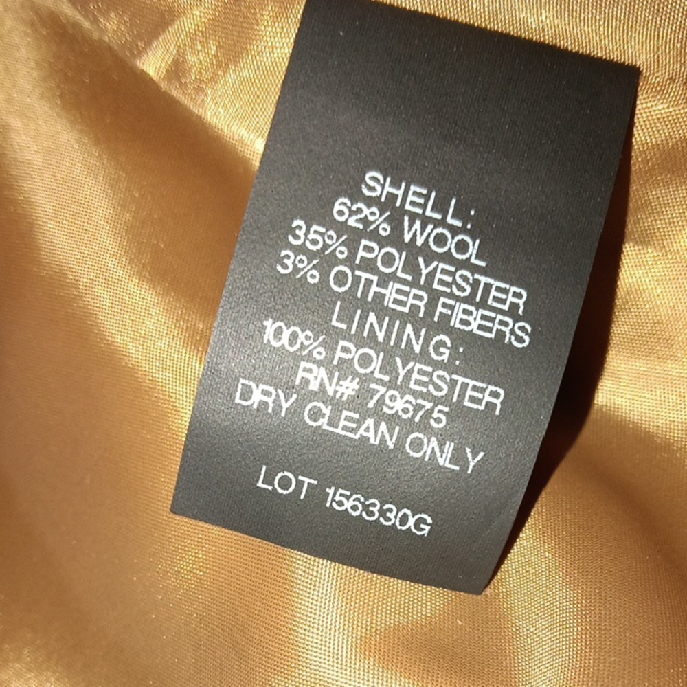 NWT Michael Kors Wool blend, belted, single-breasted, wrap trench coat. medium. - Picture 11 of 12